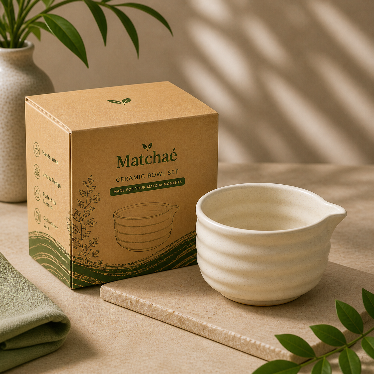 Ceramic Matcha Bowl 500ml (Chawan)   |   Improves   texture   &   experience